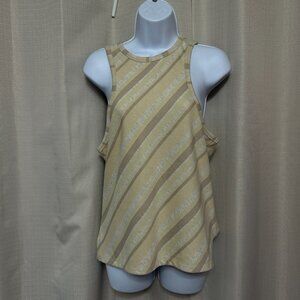 Free People Sidelines Pullover Tank Top Women's Size Large Ivory Combo